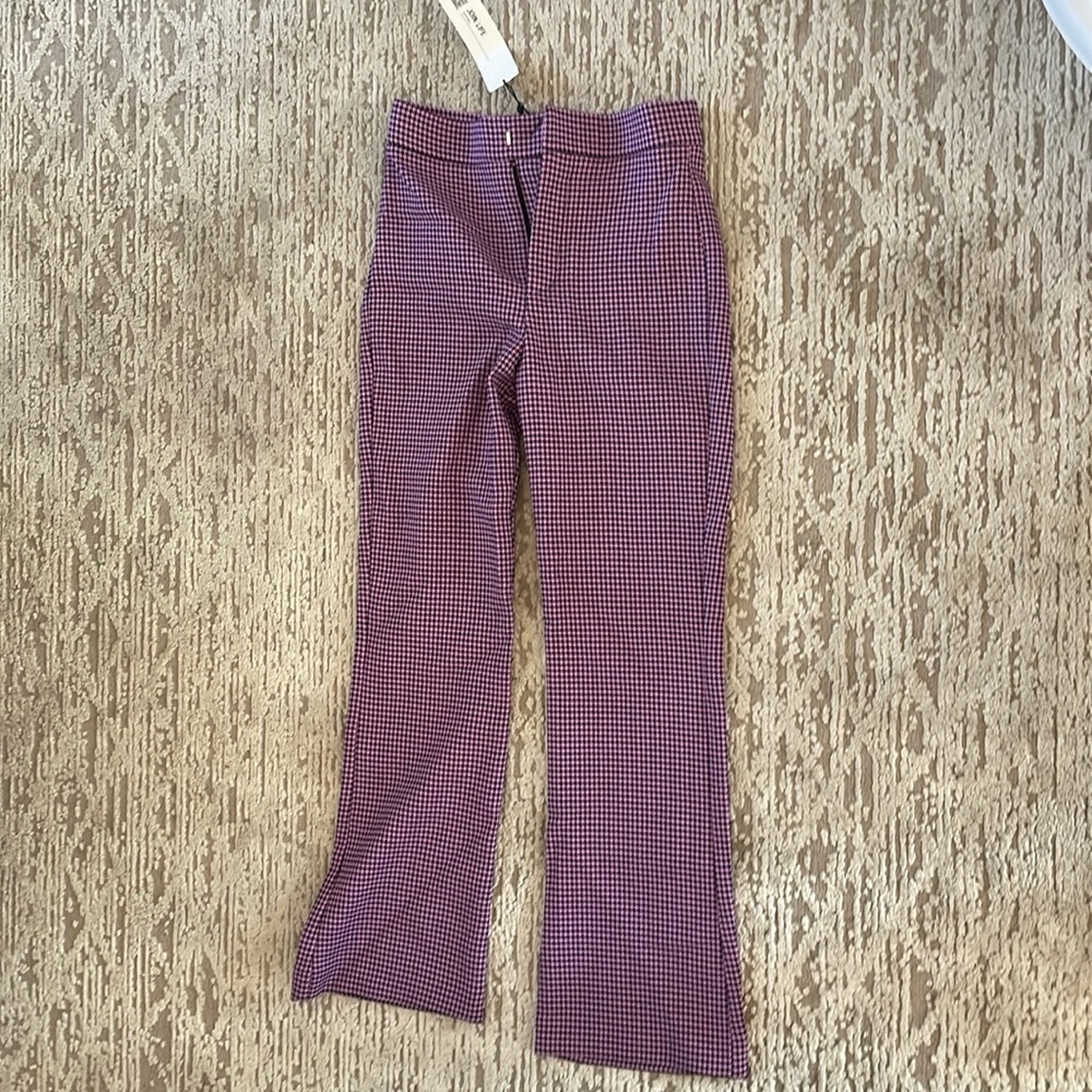 BNWT zara checkered pattern pants